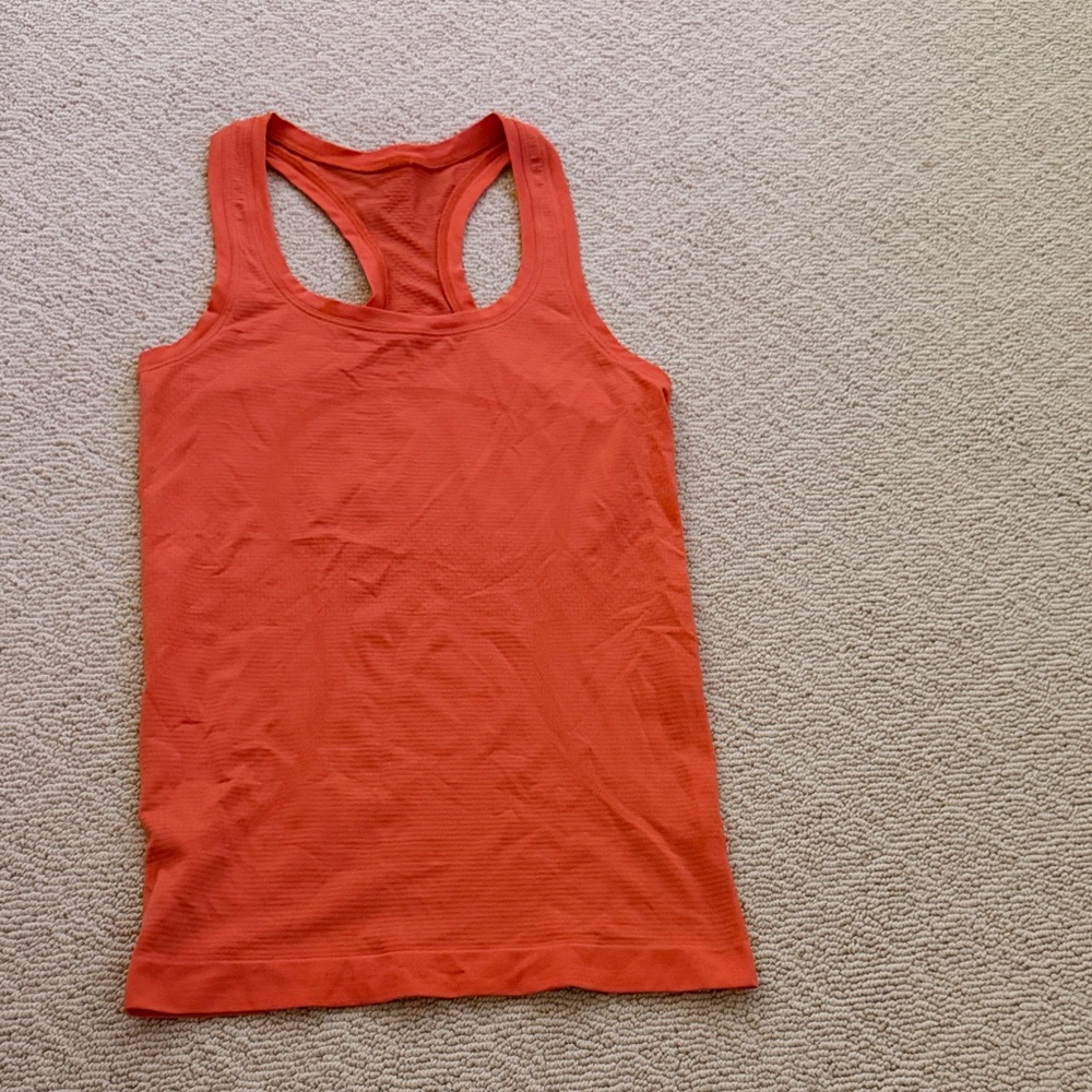 lululemon athletica Orange Racerback Tank
